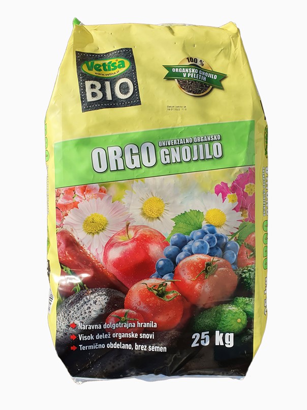 VETISA-ORGO 25 kg- 100% organsko gnojilo za vrt-KAT.2.(36/pal)